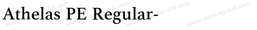 Athelas PE Regular字体转换